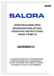 Mode d’emploi Salora 24HSW6512 Téléviseur LED