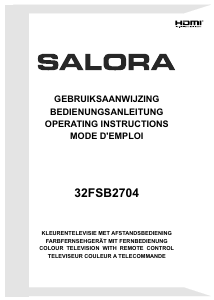 Mode d’emploi Salora 32FSB2704 Téléviseur LED