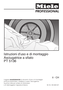 Manuale Miele PT 5136 Asciugatrice