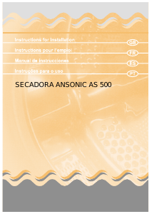 Manual de uso Ansonic AS 500 Secadora