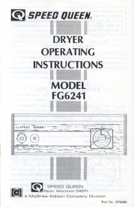 Handleiding Speed Queen FG6241 Wasdroger