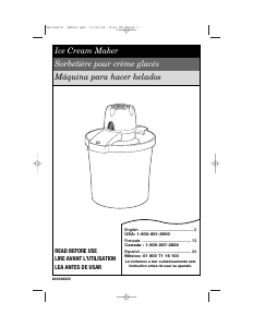 Manual de uso Hamilton Beach 68330R Máquina de helados