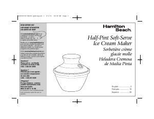 Manual de uso Hamilton Beach 68662 Máquina de helados
