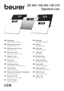 Manuale Beurer GS 405 Signature Line Bilancia