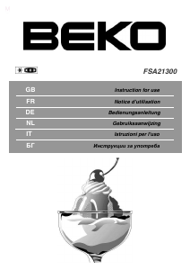 Handleiding BEKO FSA 21300 Vriezer