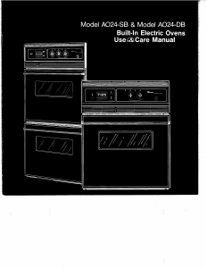 Manual Amana AO24DB Oven