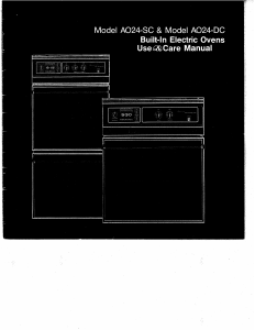 Manual Amana AO24DC Oven