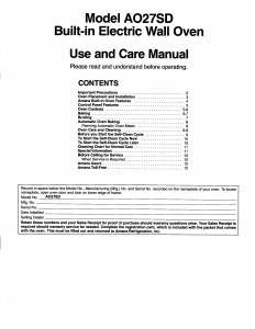Handleiding Amana AO27SD Oven