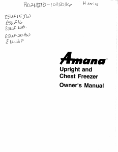 Manual Amana ESUF17HW Freezer