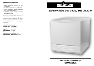 Instrukcja Optimum DW 3122W Zmywarka
