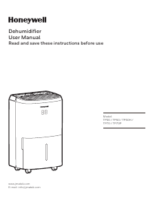 Manual Honeywell TP50 Dehumidifier