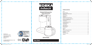 Bedienungsanleitung Edeka CM1101TM-GS Kaffeemaschine