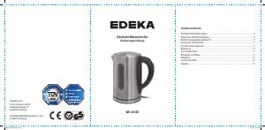 Bedienungsanleitung Edeka WK-2016E Wasserkocher