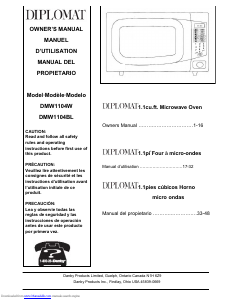 Mode d’emploi Diplomat DMW1104W Micro-onde