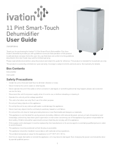 Manual Ivation IVA20PDEHU Air Purifier