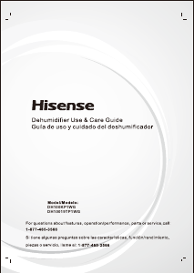 Manual Hisense DH100KP1WG Dehumidifier
