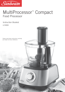 Manual Sunbeam LC5000 Food Processor