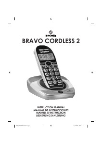 Handleiding Brondi Bravo Cordless 2 Draadloze telefoon