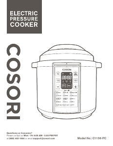 Manual Cosori C1156-PC Pressure Cooker