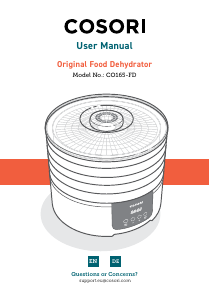 Manual Cosori C0165-FD Food Dehydrator