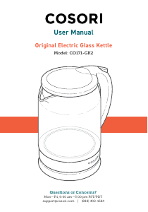 Manual Cosori CO171-GK2 Kettle