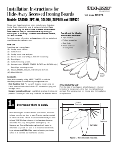 Manual Hide-Away SPA150 Ironing Board