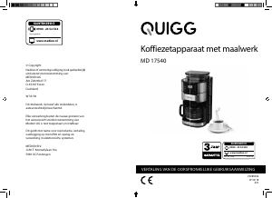 Handleiding Quigg MD 17540 Koffiezetapparaat
