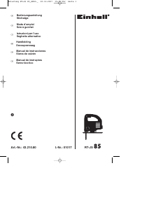 Manual Einhell RT-JS 85 Serra de recortes