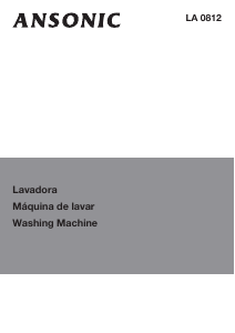 Manual Ansonic LA 0812 Máquina de lavar roupa