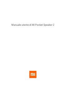 Manuale Xiaomi Mi Pocket 2 Altoparlante