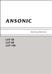 Manual de uso Ansonic LAT 106 Lavadora