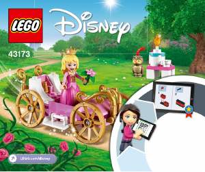 Návod Lego set 43173 Disney Princess Šípková Ruženka a jej kráľovský kočiar