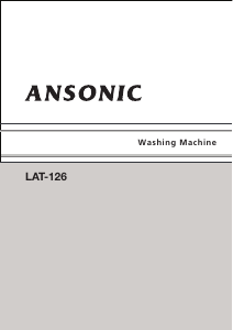 Manual Ansonic LAT 126 Máquina de lavar roupa