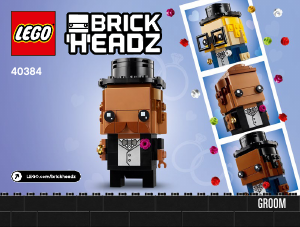 Vadovas Lego set 40384 Brickheadz Vestuvių jaunikis