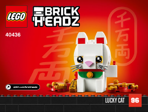 Kasutusjuhend Lego set 40436 Brickheadz Õnnelik kass