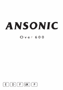 Manual de uso Ansonic Over 600 Lavadora