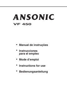 Manual Ansonic VF 450 Máquina de lavar roupa