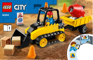 Manuál Lego set 60252 City Buldozer na staveništi