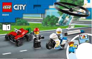 Kullanım kılavuzu Lego set 60244 City Polis Helikopteri Nakliyesi