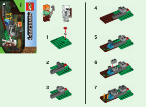 Manual Lego set 30394 Minecraft The skeleton defense