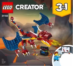Käyttöohje Lego set 31102 Creator Tulilohikäärme