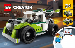 Käyttöohje Lego set 31103 Creator Rakettiauto
