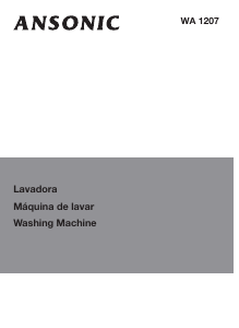 Manual Ansonic WA 1207 Máquina de lavar roupa