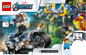 Manual Lego set 76142 Super Heroes Atacul Razbunatorilor