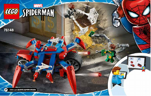 Rokasgrāmata Lego set 76148 Super Heroes Zirnekļcilvēks pret Doktoru Astoņkāji