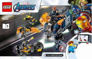 Manual Lego set 76143 Super Heroes Ataque de Caminhão dos Vingadores