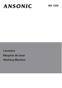 Manual Ansonic WA 1208 Máquina de lavar roupa