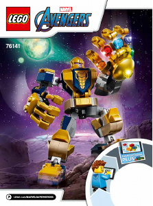 Rokasgrāmata Lego set 76141 Super Heroes Thanos robots