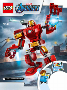 Manual Lego set 76140 Super Heroes Iron Man mech