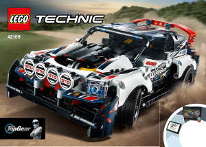 Manual de uso Lego set 42109 Technic Coche de Rally Top Gear Controlado por App